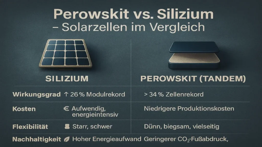 Perowskit vs Silizium Realität und Zukunft der Solarenergie
