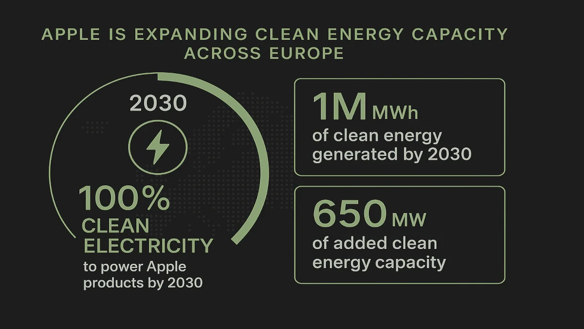 Apples Ambitionen und sein Anteil an sauberer Energie